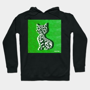 curious lovely cat ecopop cute kawaii mexican pattern art Hoodie